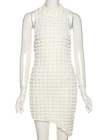 Mock Neck Stacked Mini - Cream
