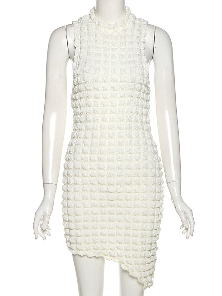 Mock Neck Stacked Mini - Cream