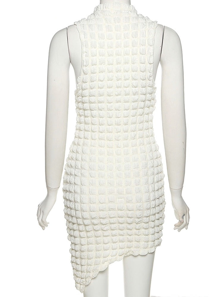 Mock Neck Stacked Mini - Cream