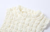 Mock Neck Stacked Mini - Cream
