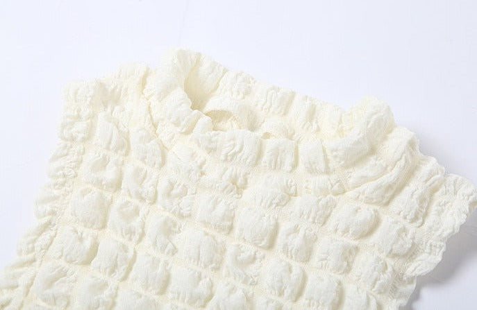 Mock Neck Stacked Mini - Cream