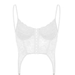 Sheer Lace Bustier Top