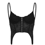 Sheer Lace Bustier Top
