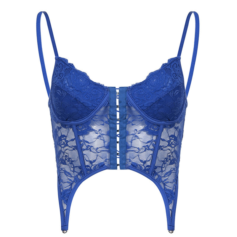 Sheer Lace Bustier Top