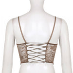 Sheer Lace Bustier Top