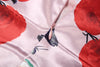 Rose Print Satin Mini Dress