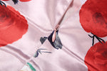 Rose Print Satin Mini Dress