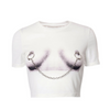 O-Neck Print Crop T-Shirt