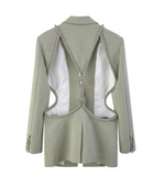 Backless Diamante Blazer